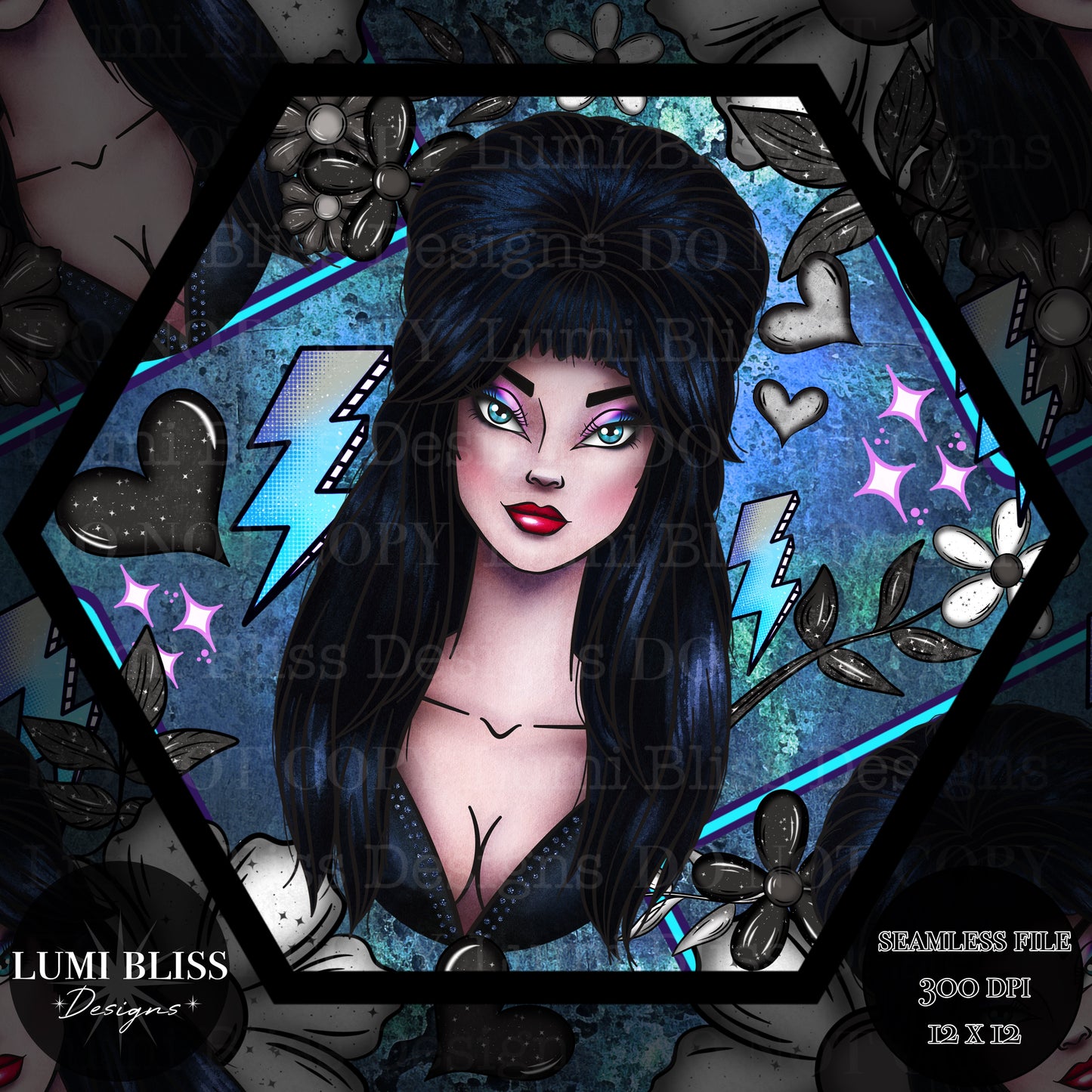 Goth Girls Elvira Seamless