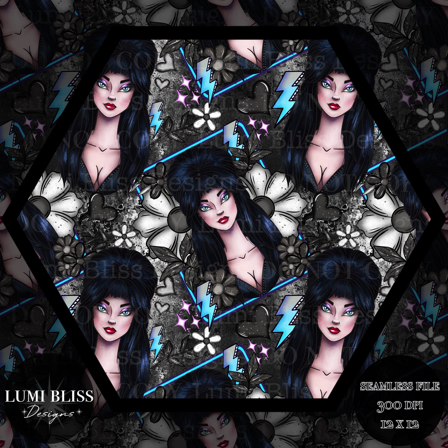 Goth Girls Elvira Seamless