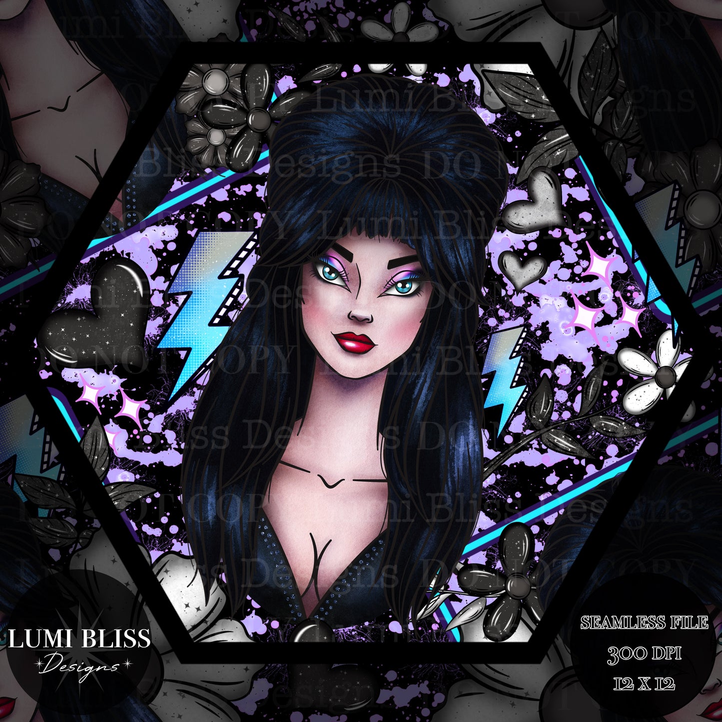 Goth Girls Elvira Seamless