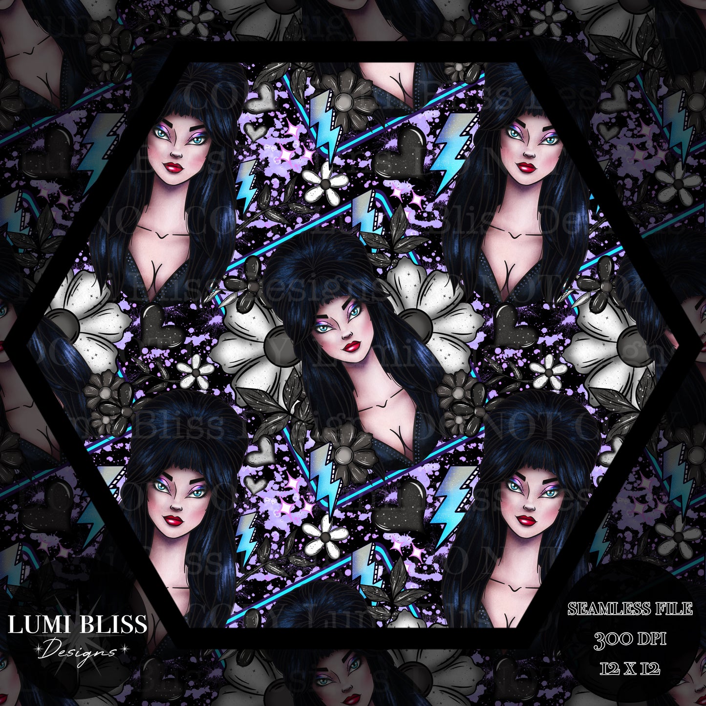 Goth Girls Elvira Seamless