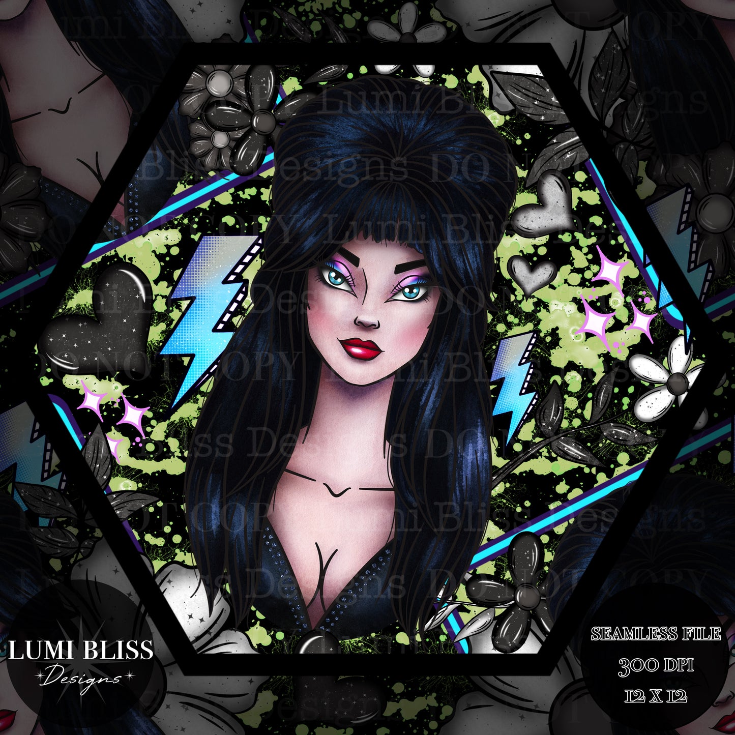 Goth Girls Elvira Seamless