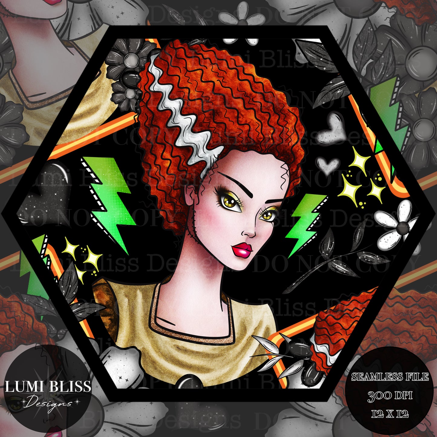 Goth Girls Bride Seamless
