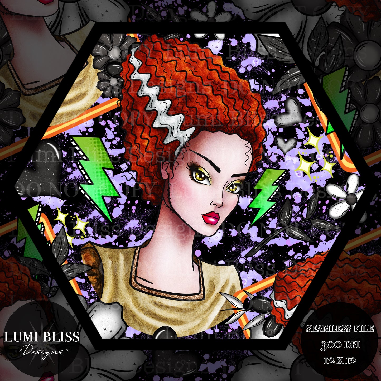 Goth Girls Bride Seamless