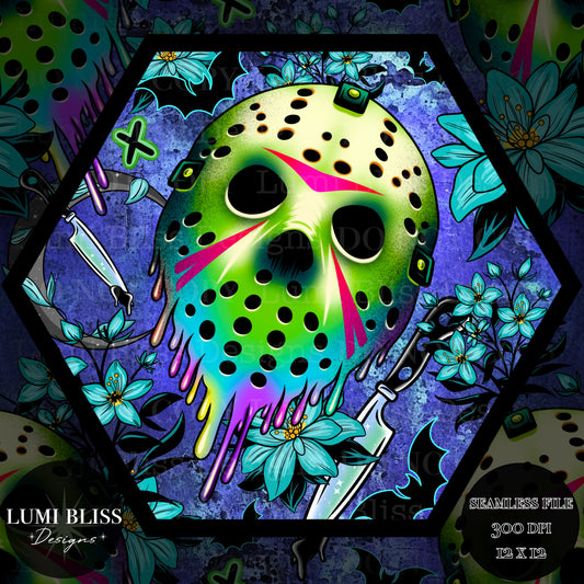 Horror Floral Jason Seamless