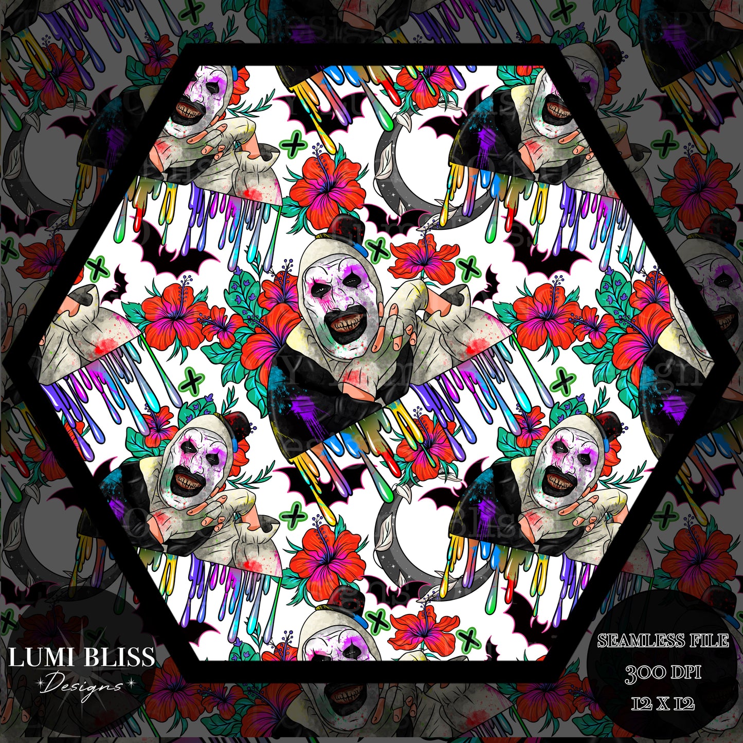 Horror Floral Art Seamless