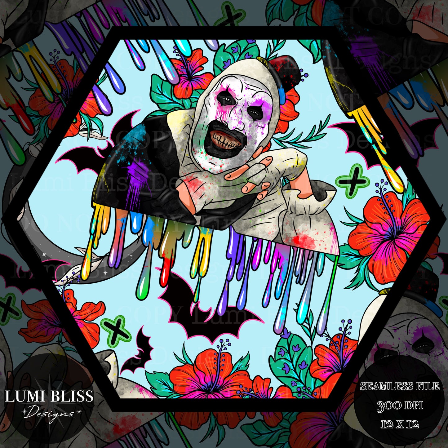 Horror Floral Art Seamless