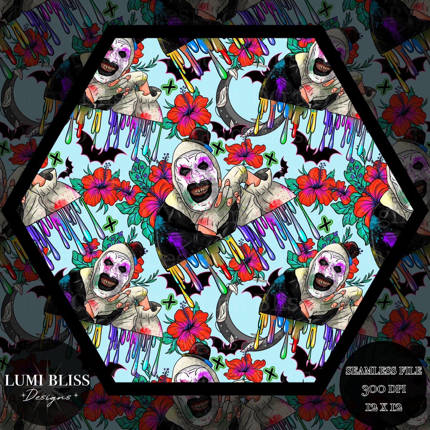 Horror Floral Art Seamless