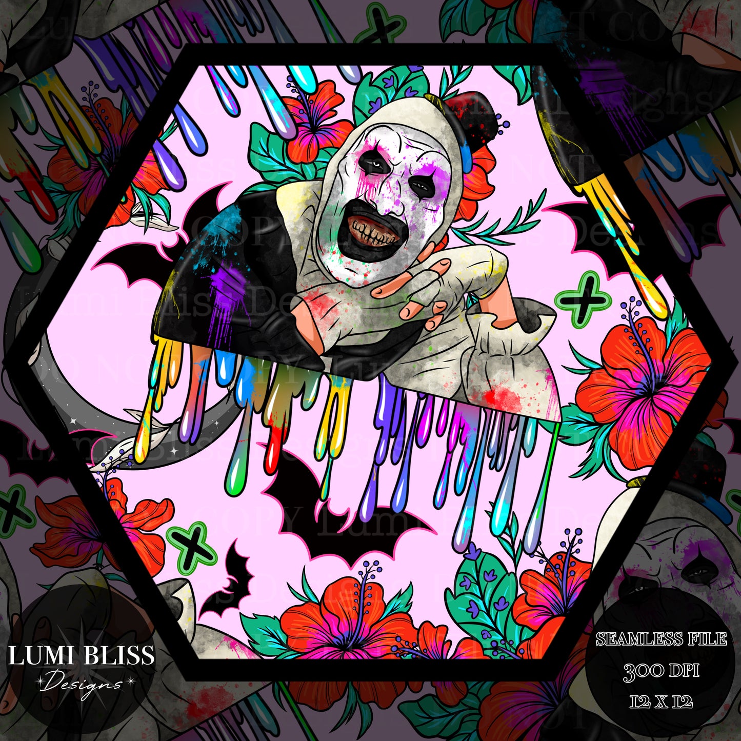 Horror Floral Art Seamless