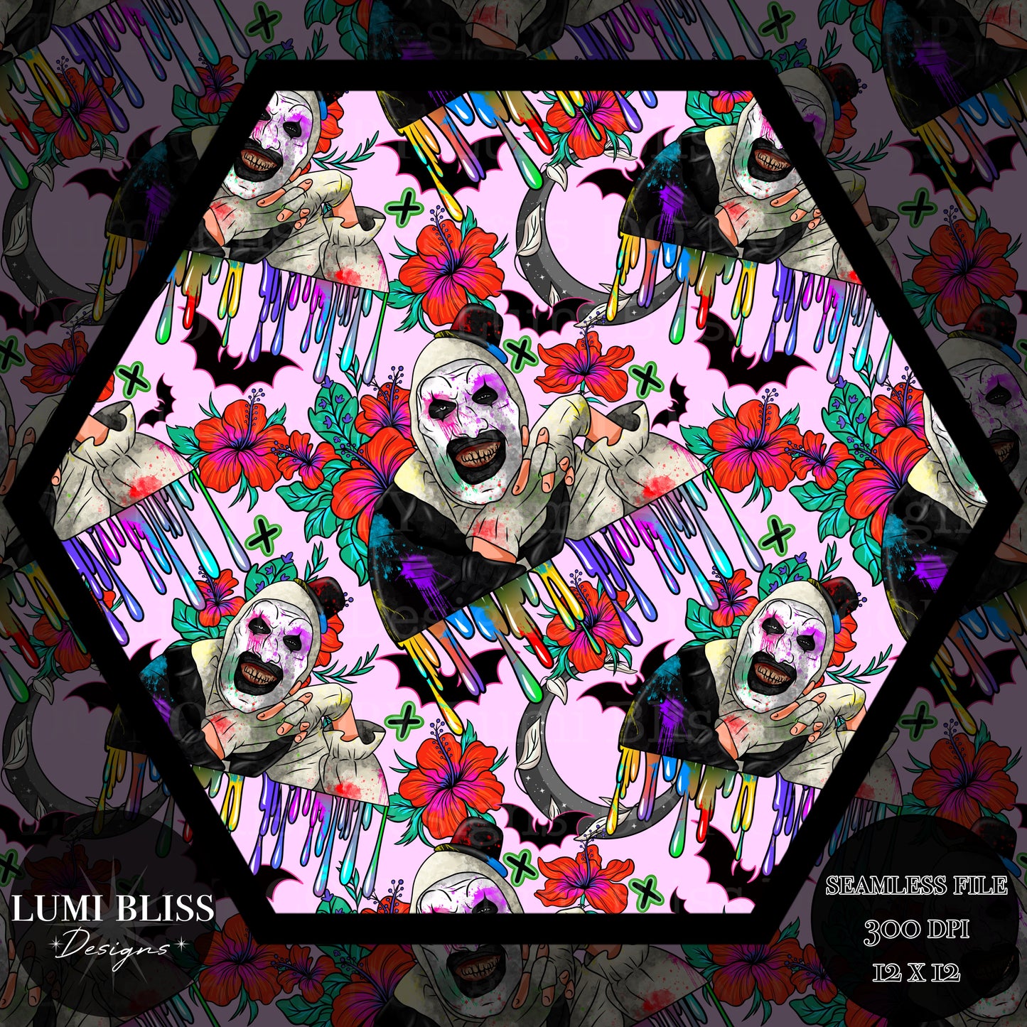 Horror Floral Art Seamless