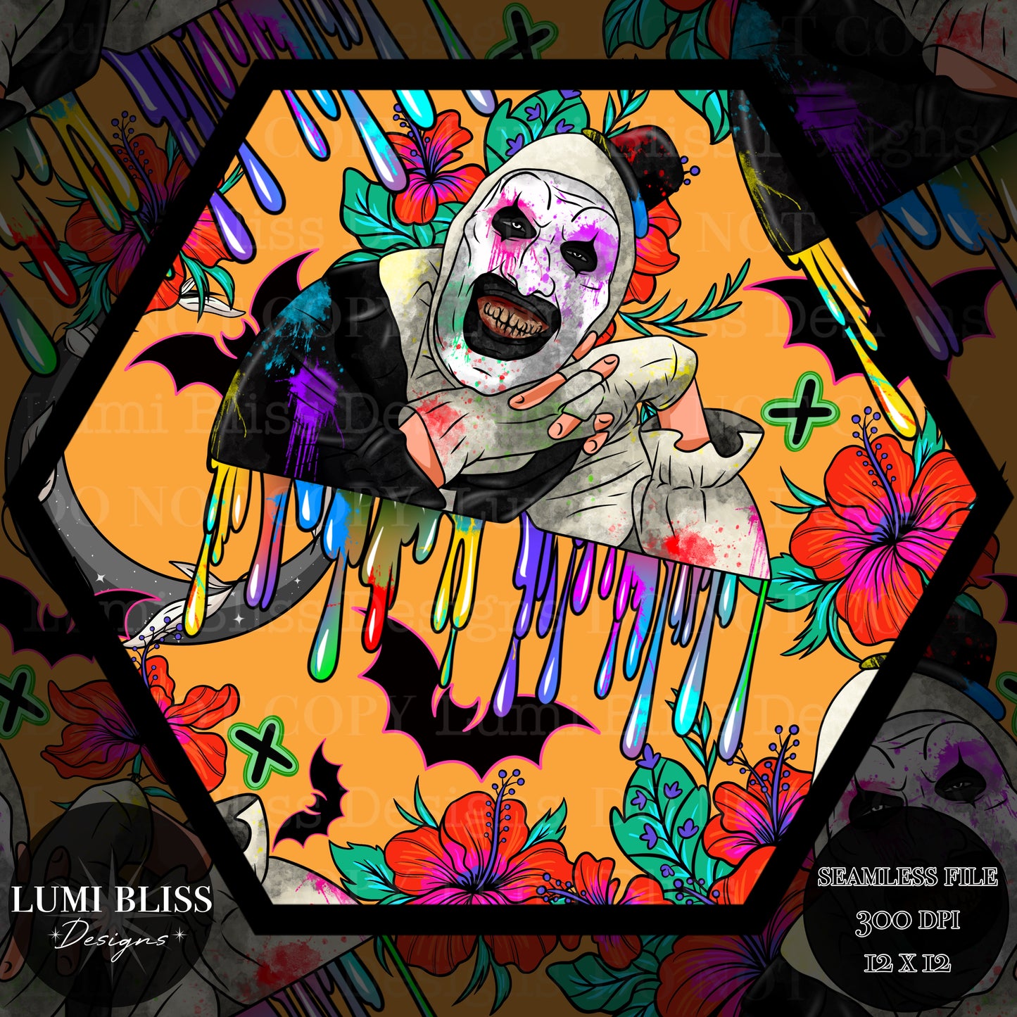 Horror Floral Art Seamless