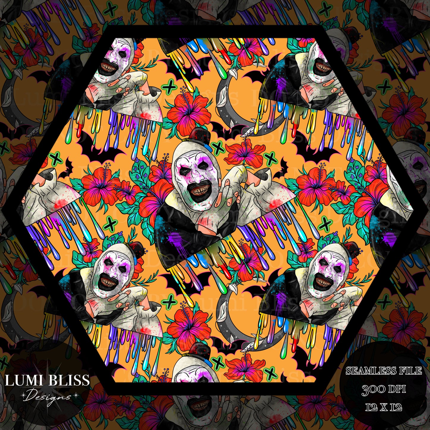 Horror Floral Art Seamless