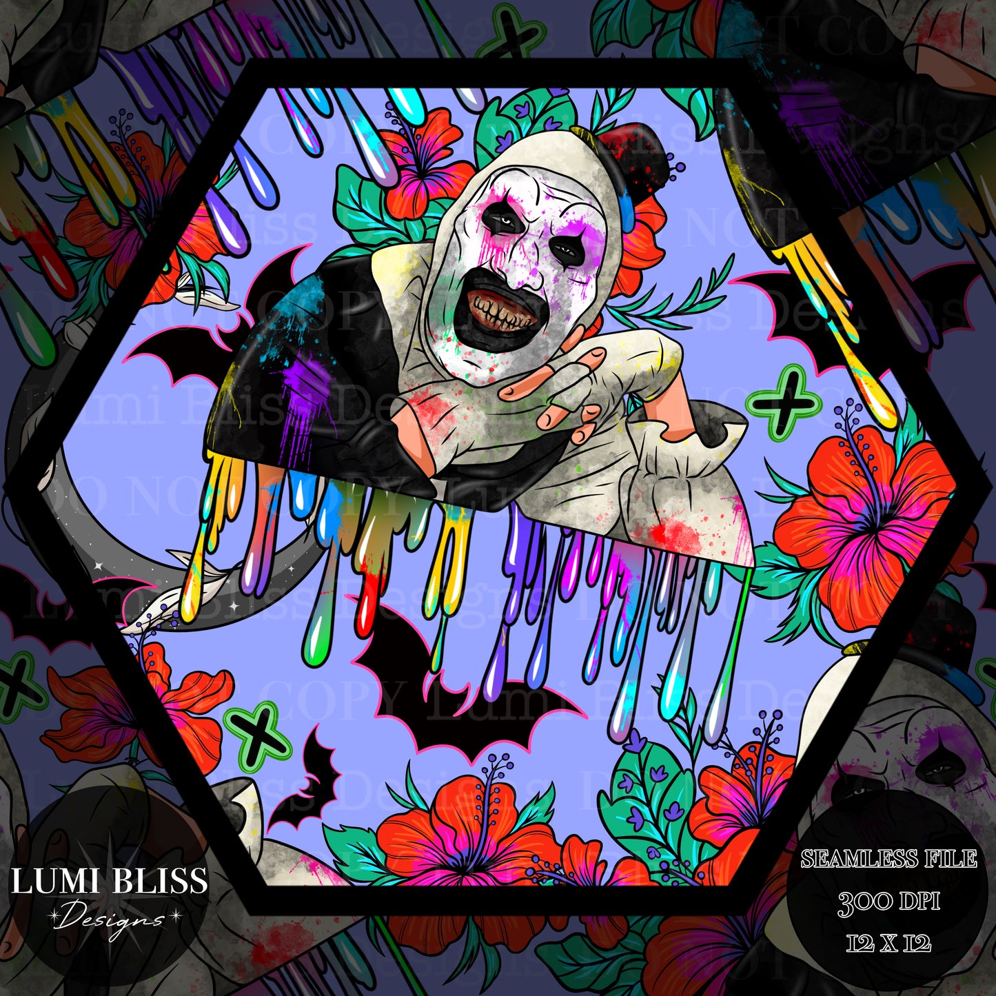 Horror Floral Art Seamless