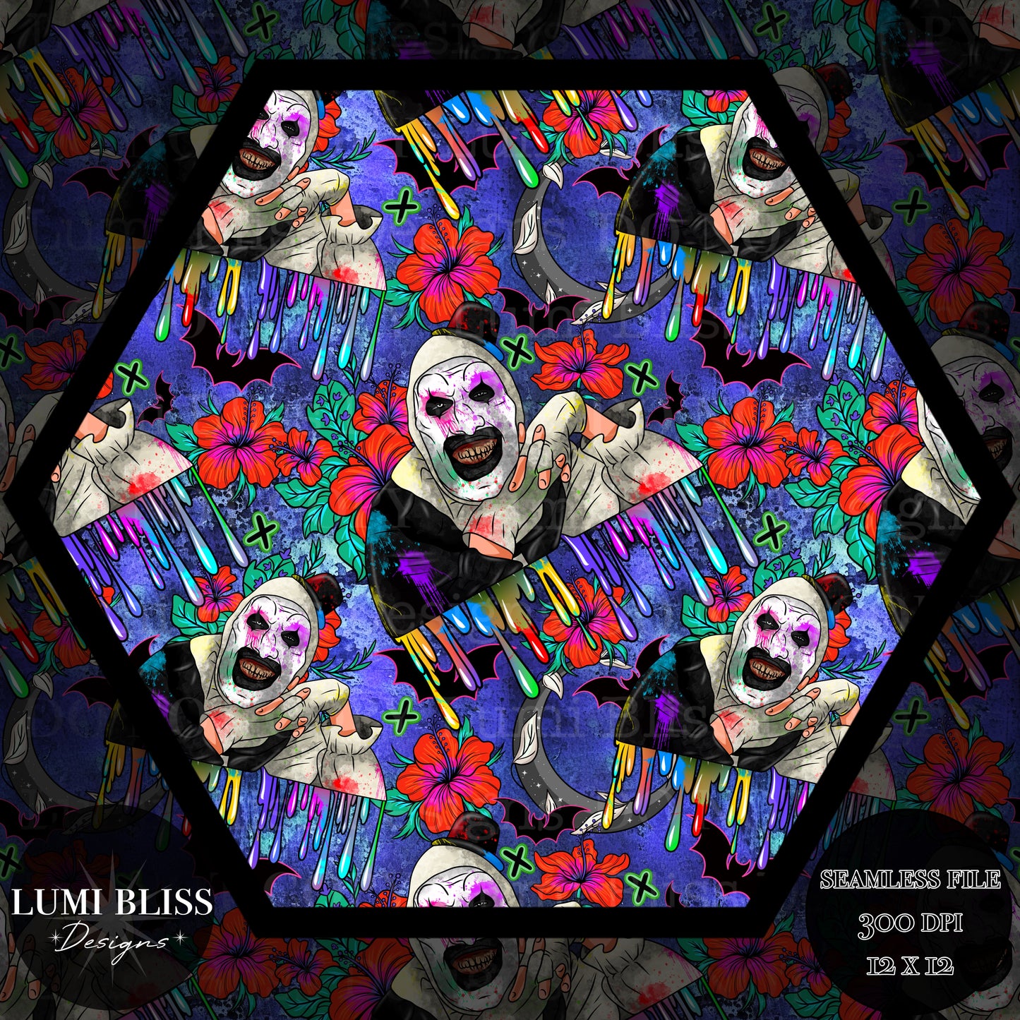 Horror Floral Art Seamless
