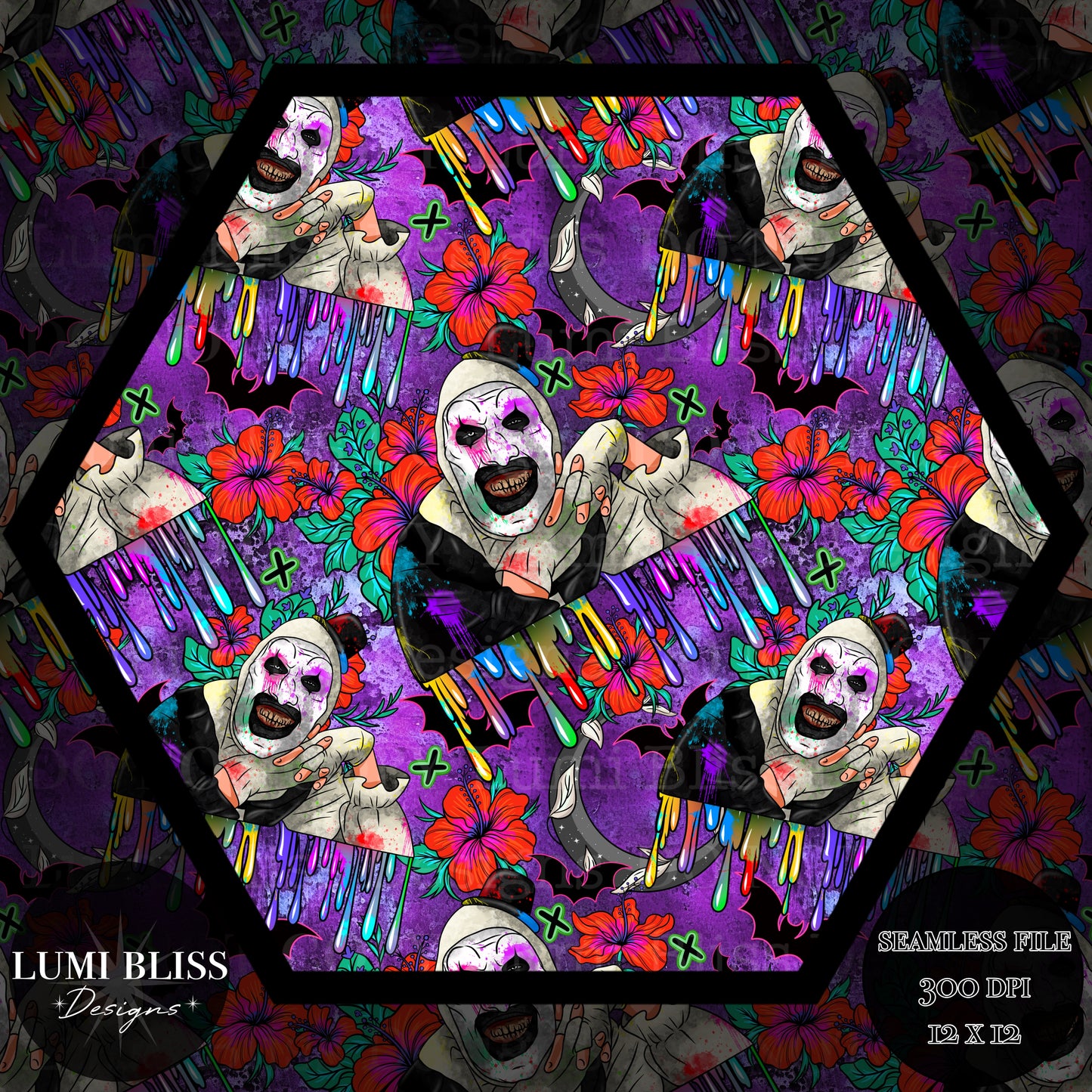 Horror Floral Art Seamless