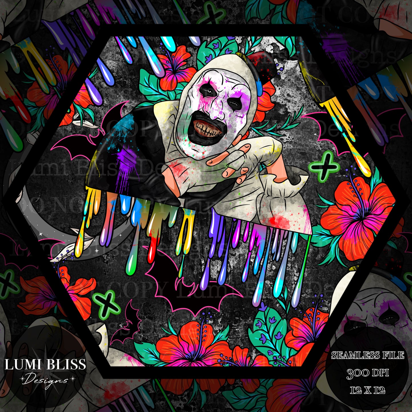 Horror Floral Art Seamless
