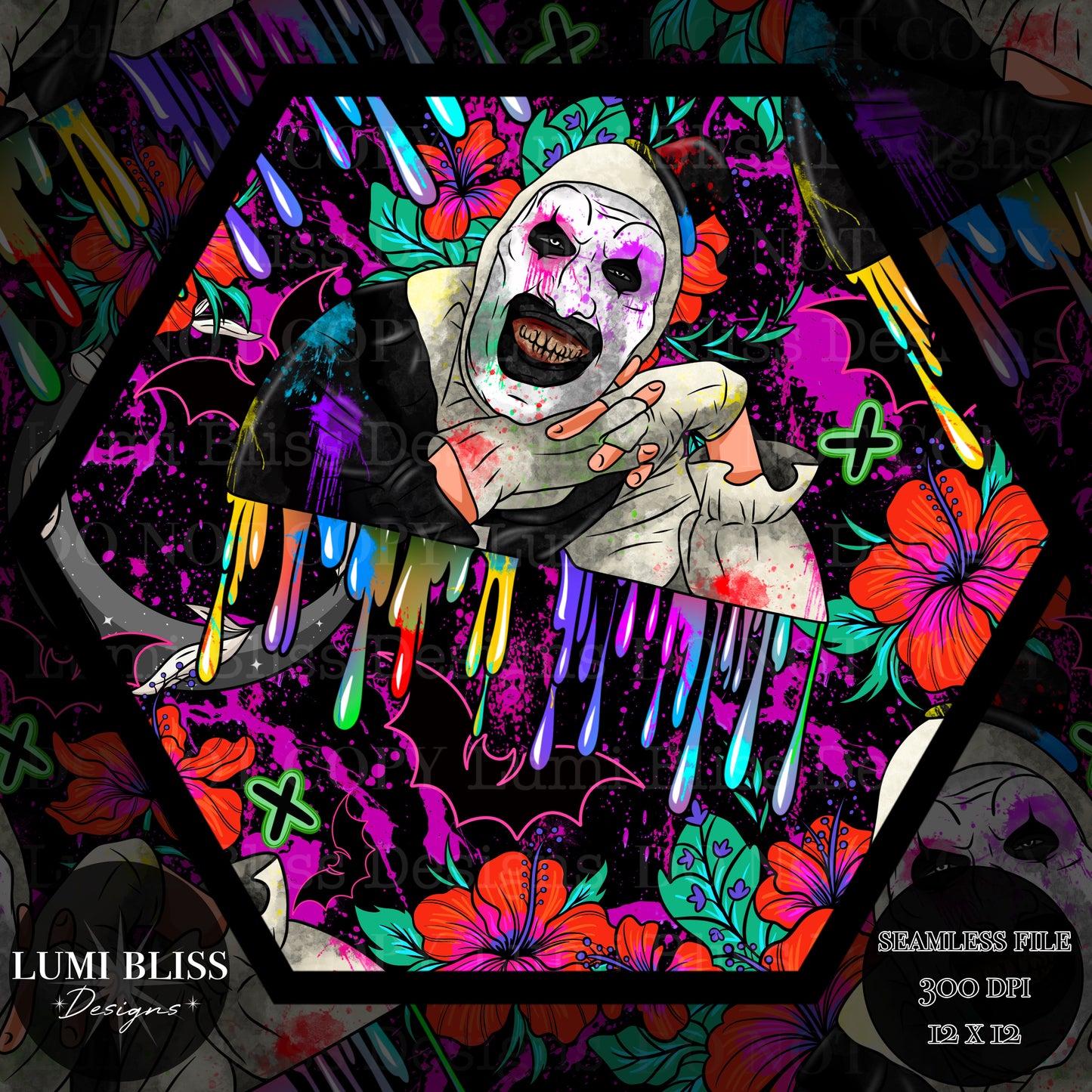 Horror Floral Art Seamless