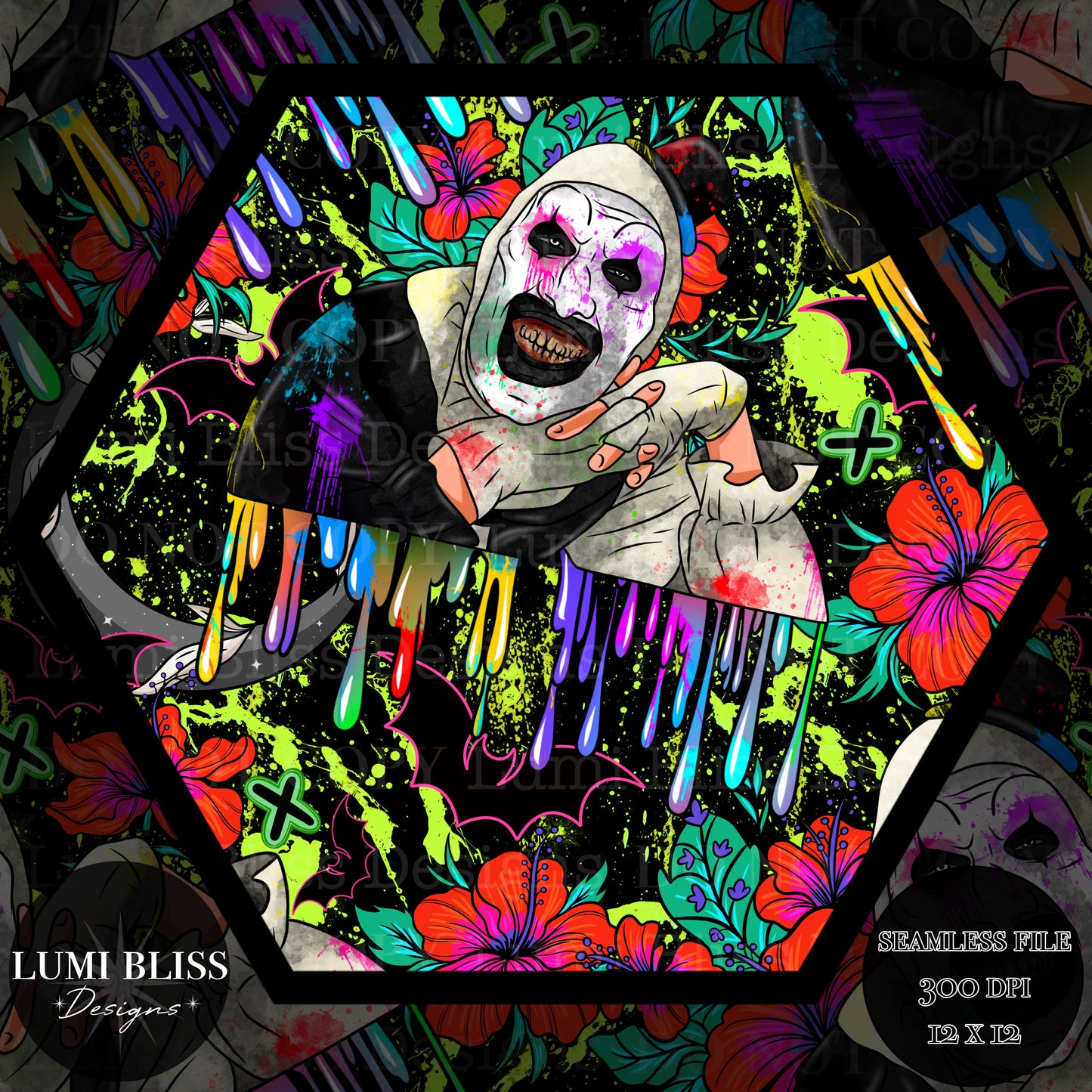 Horror Floral Art Seamless