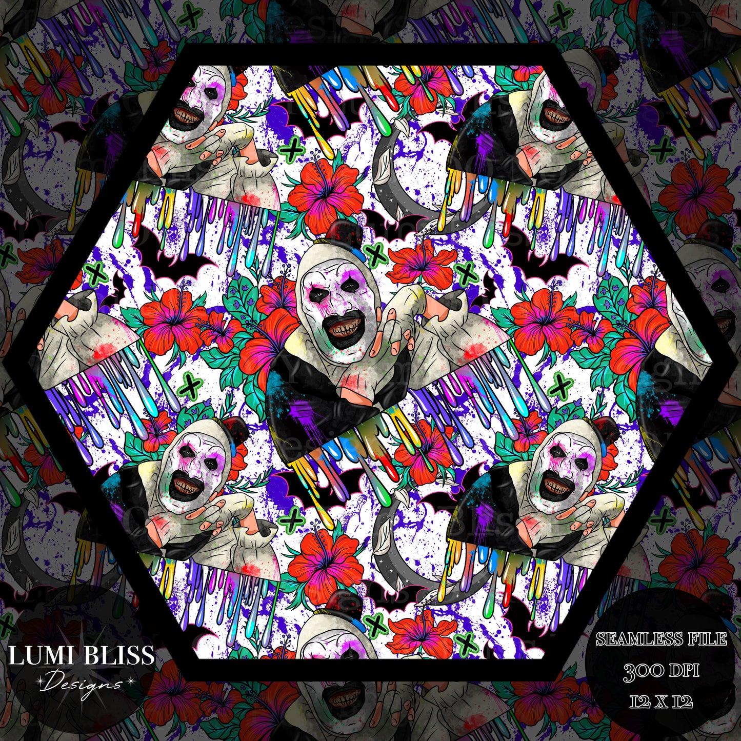 Horror Floral Art Seamless