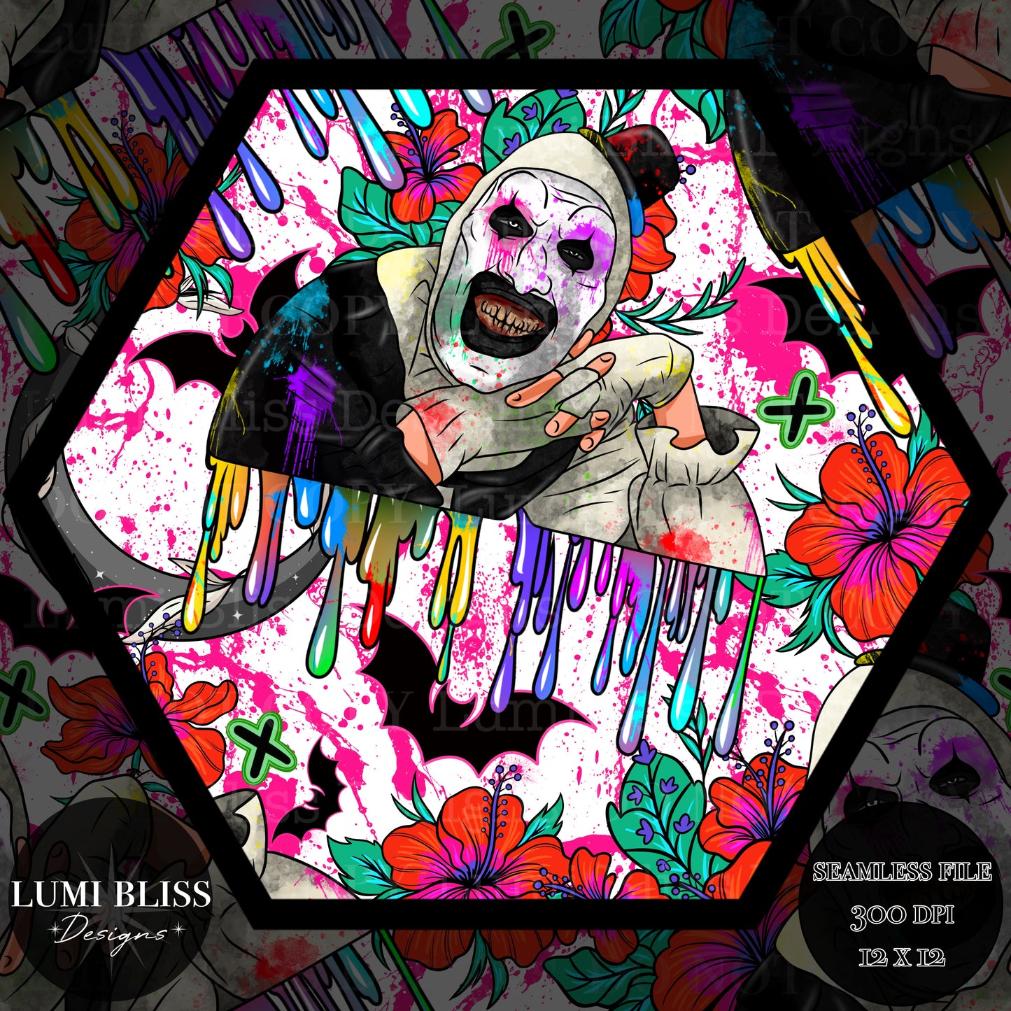 Horror Floral Art Seamless