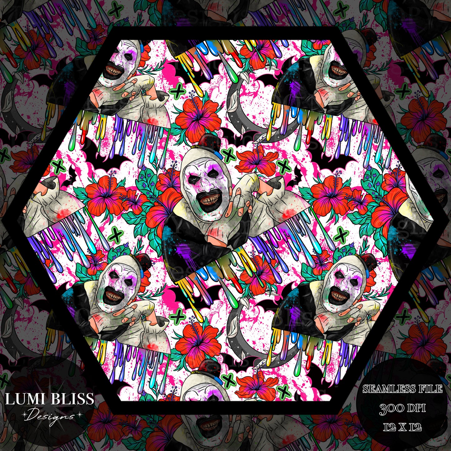 Horror Floral Art Seamless