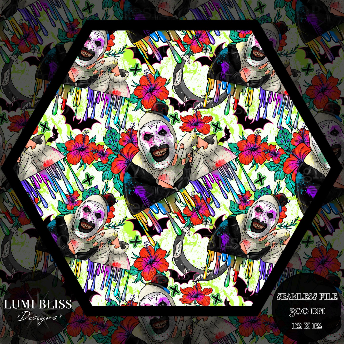 Horror Floral Art Seamless