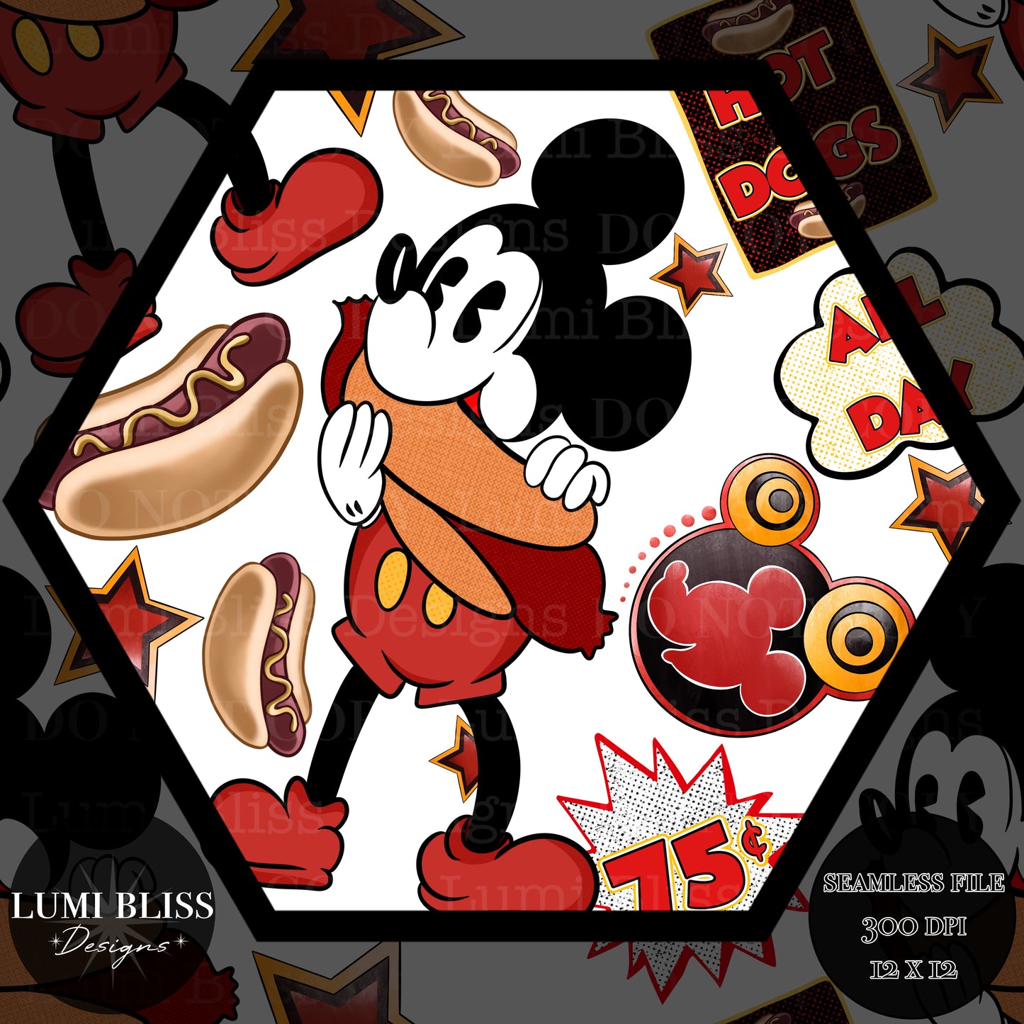 Vintage Mouse Seamless