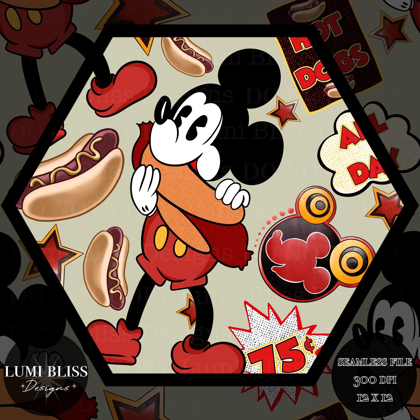 Vintage Mouse Seamless