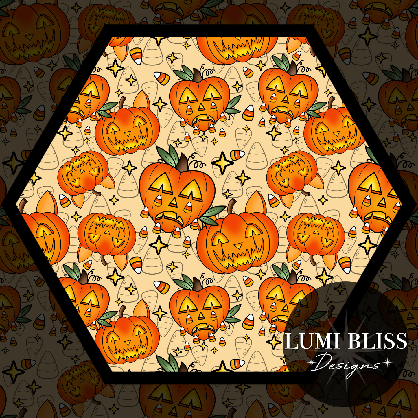 Laugh & Crying Pumpkins Seamless