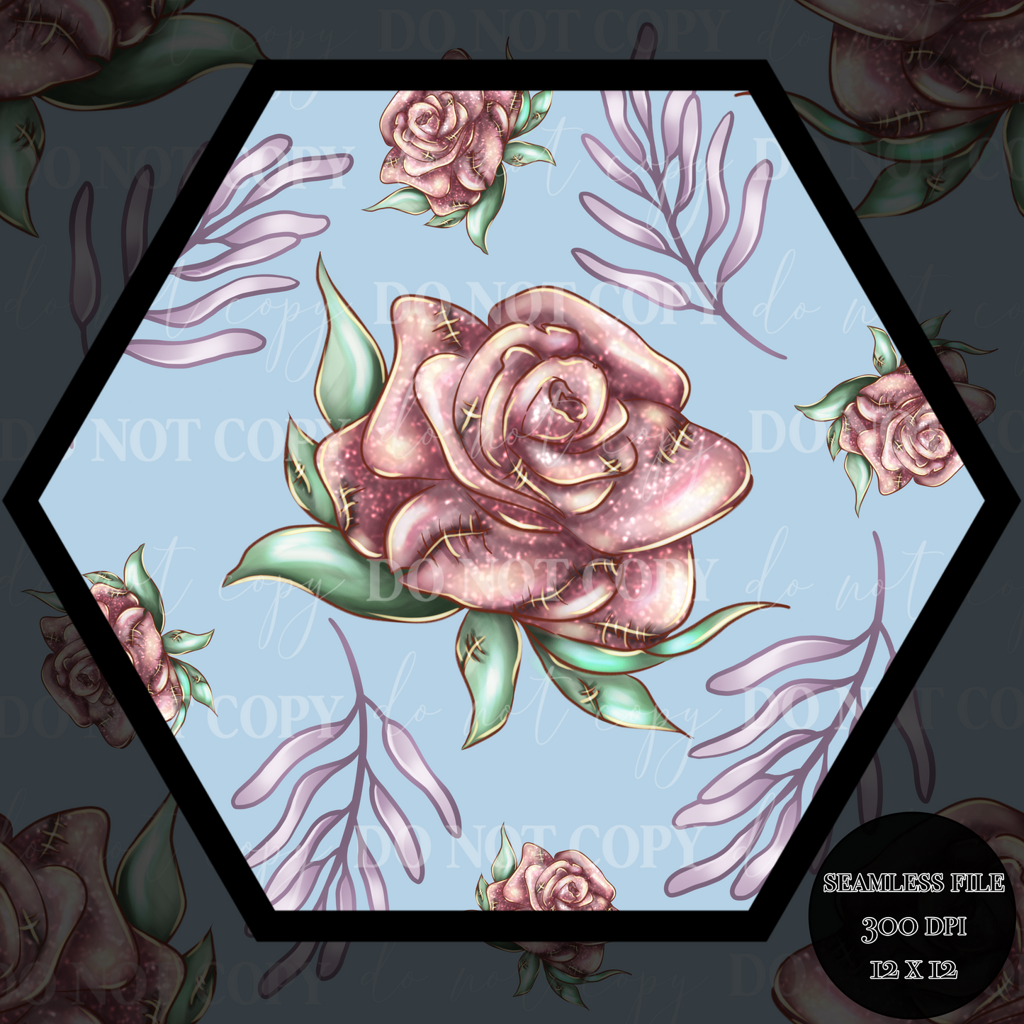 Roses light Seamless