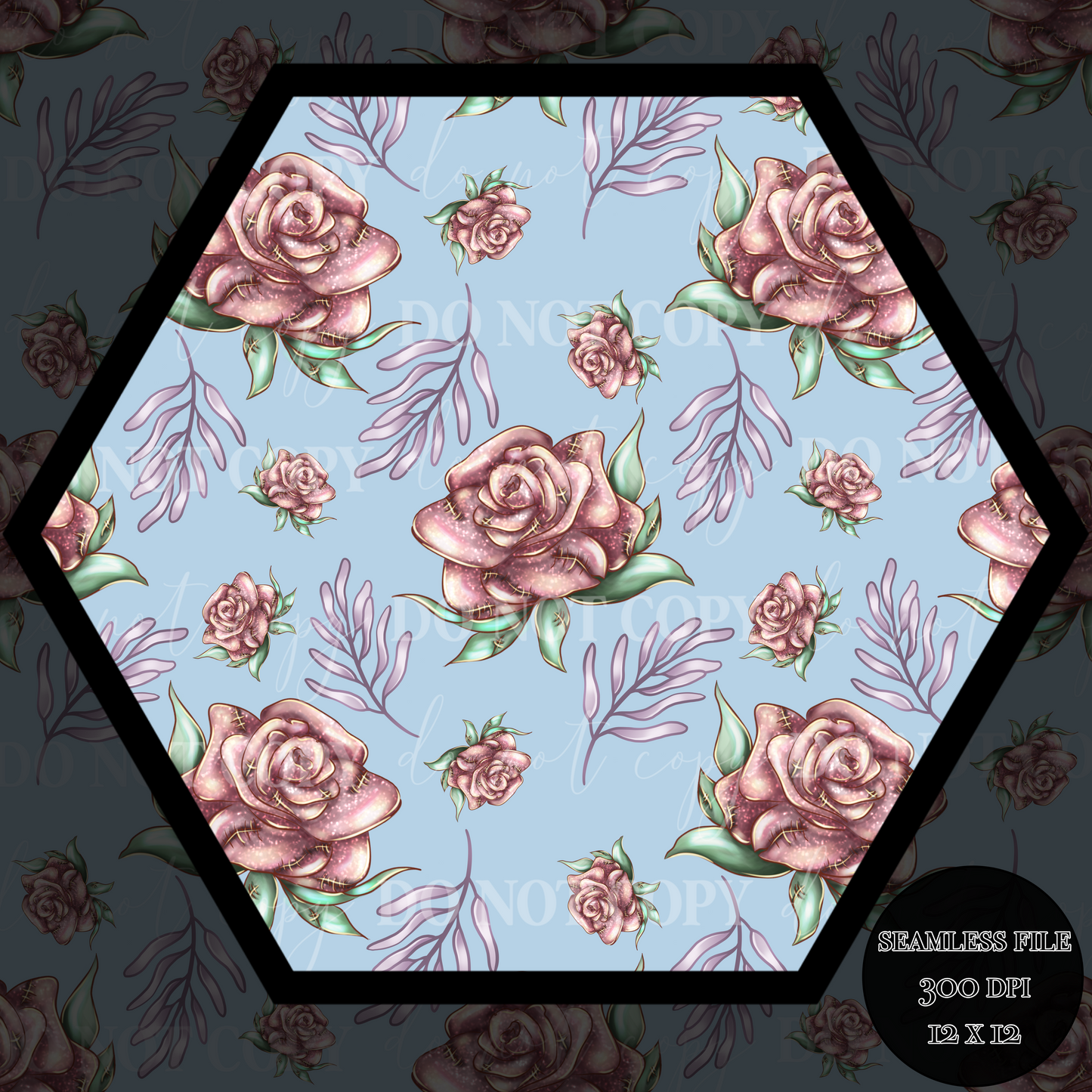 Roses light Seamless