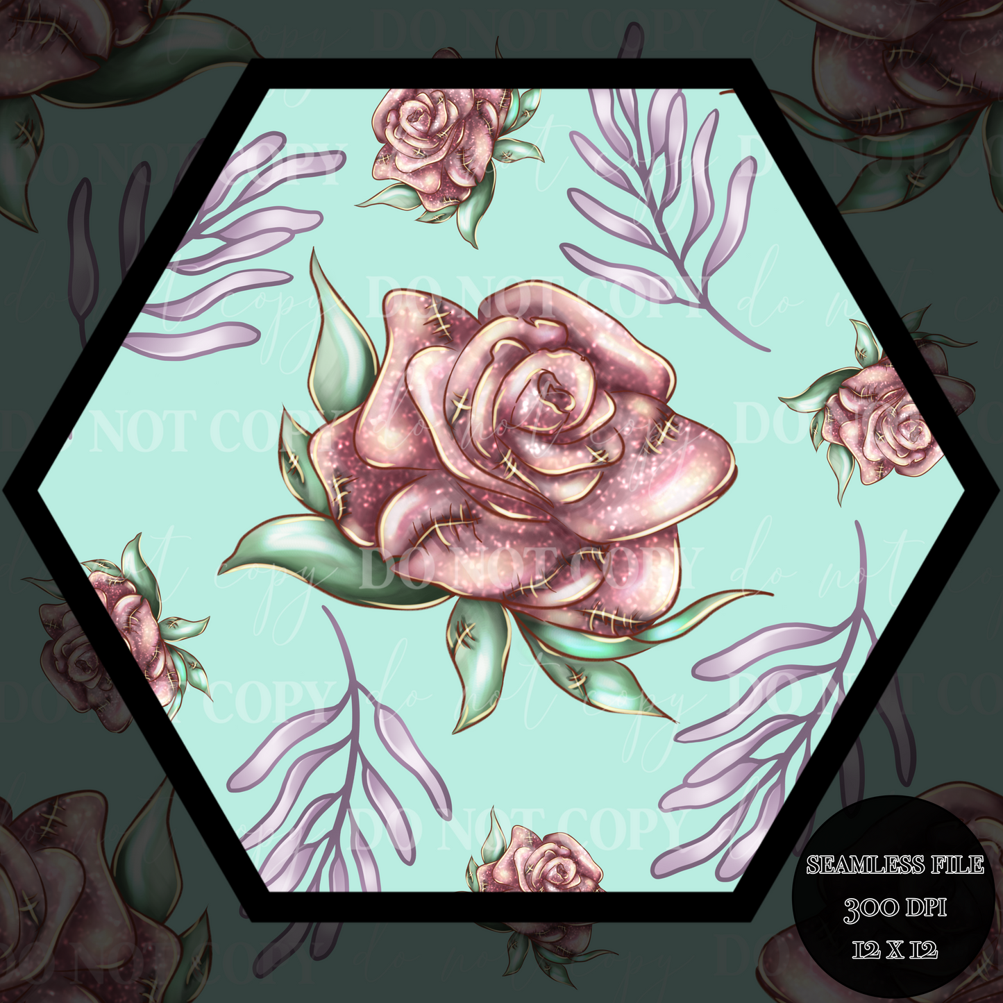 Roses light Seamless
