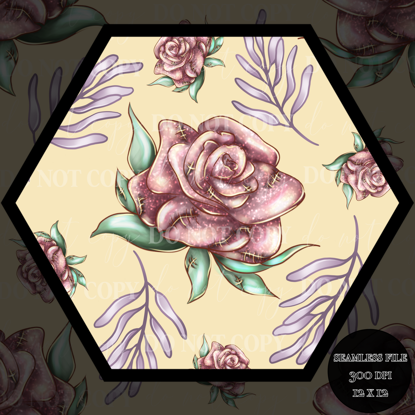 Roses light Seamless
