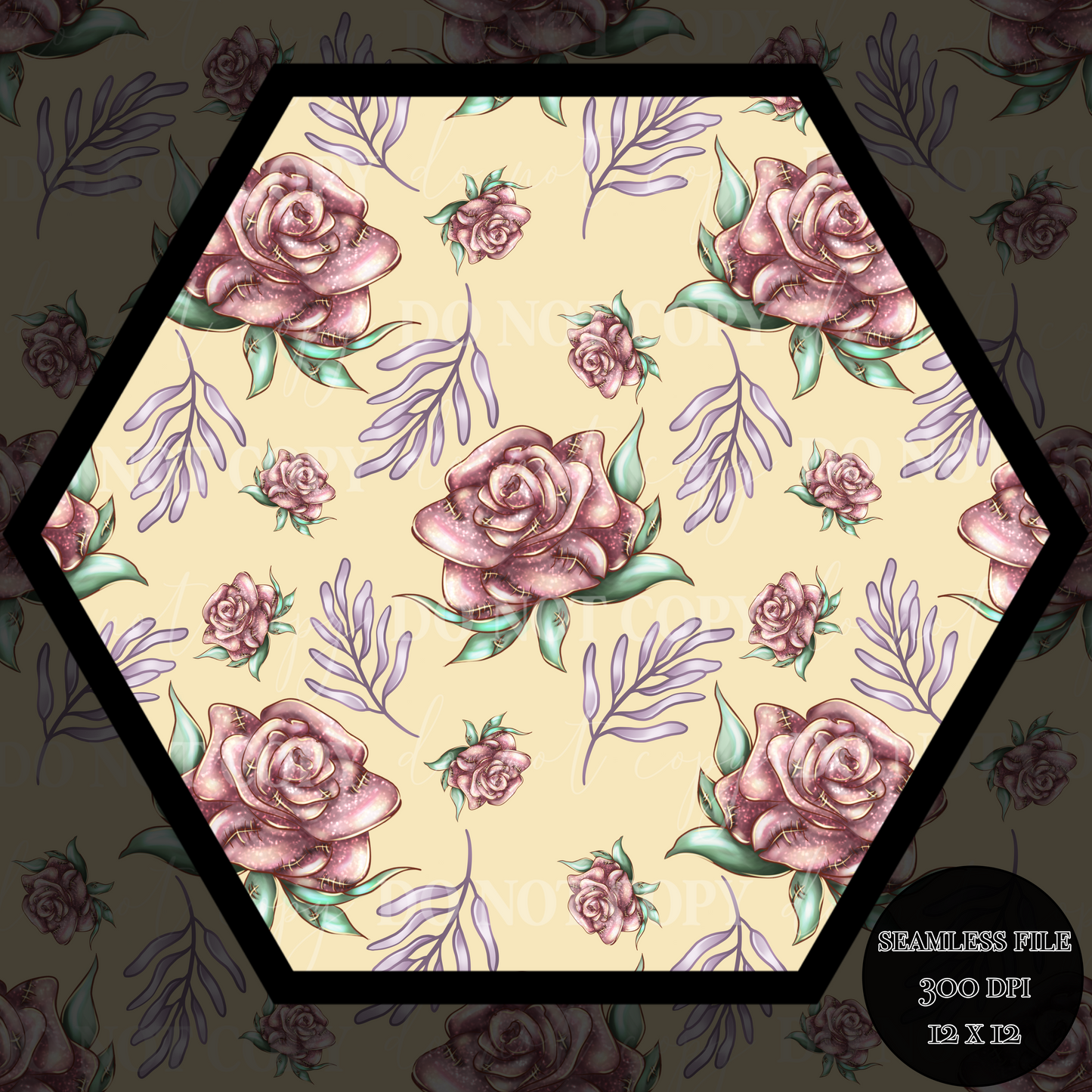 Roses light Seamless