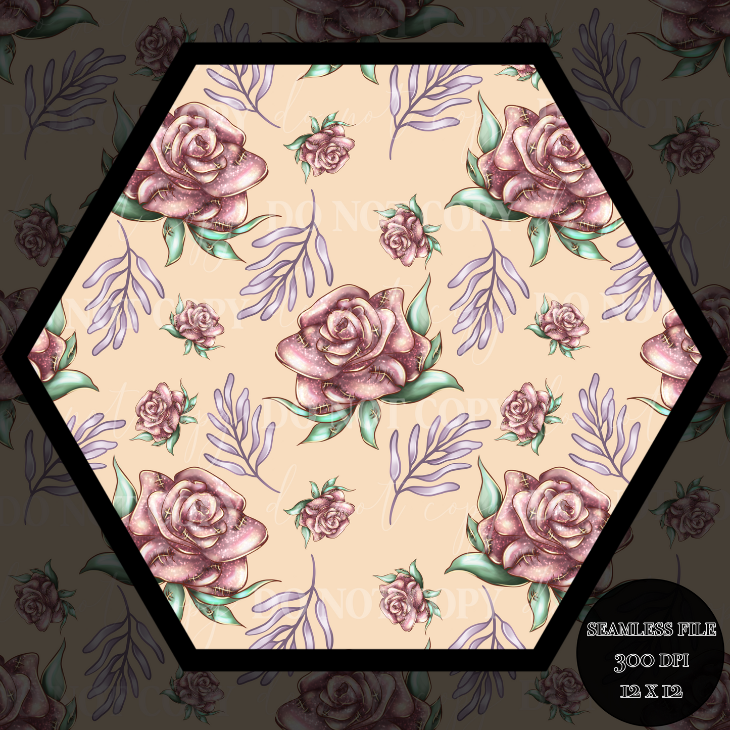 Roses light Seamless