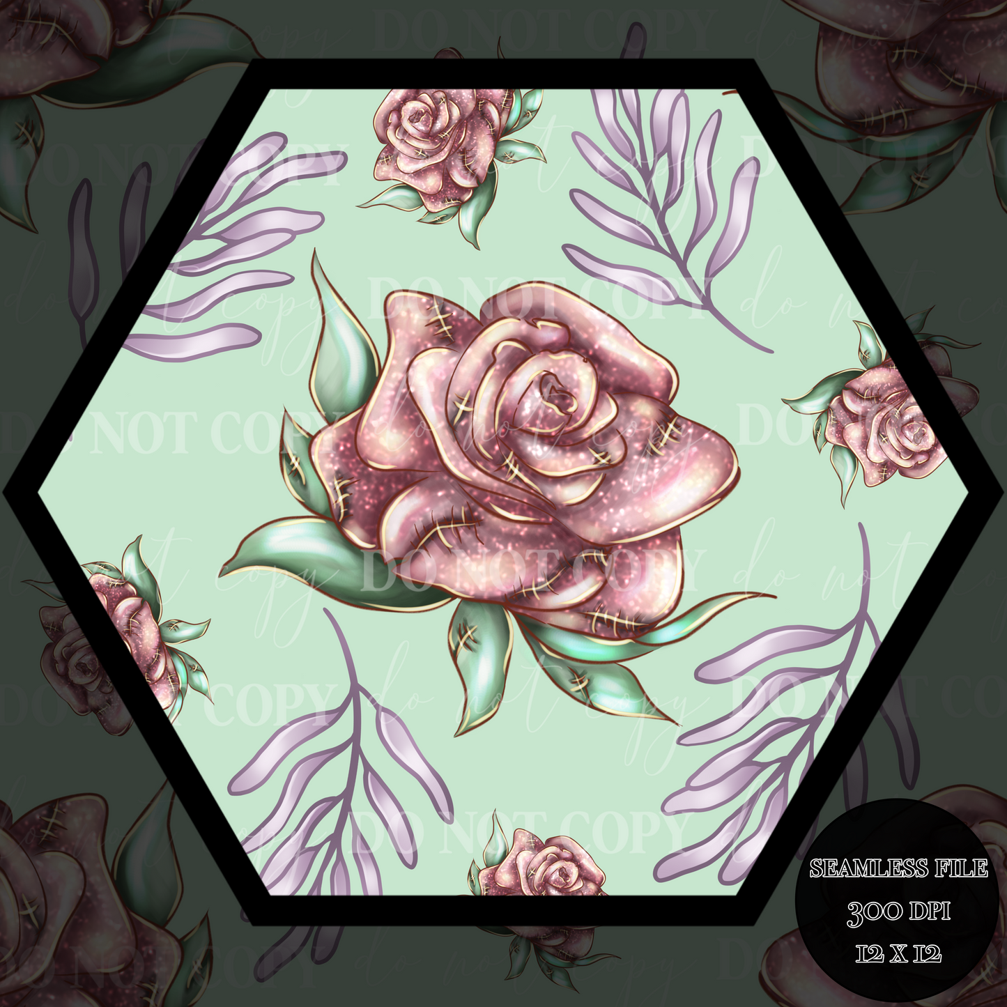 Roses light Seamless