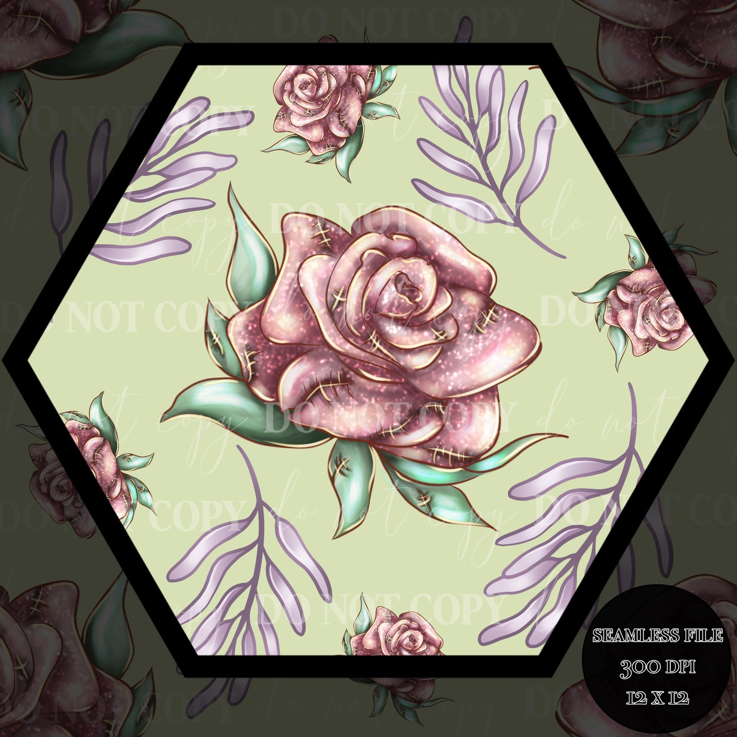 Roses light Seamless