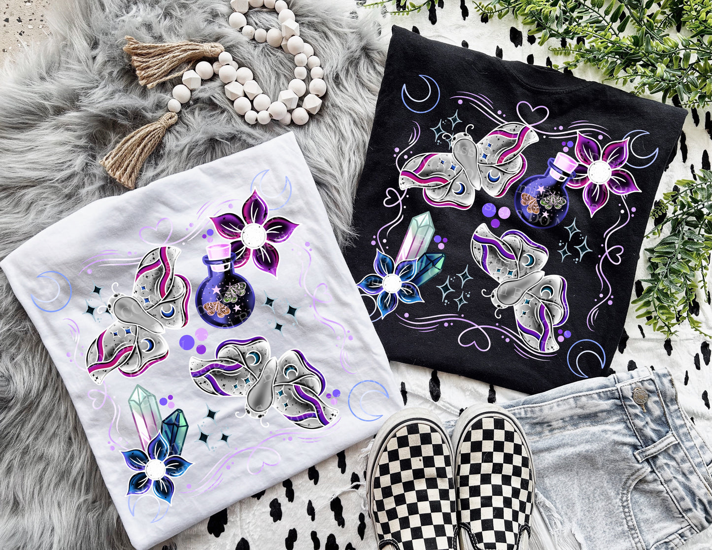 Magical Moths Purple w/sleeves