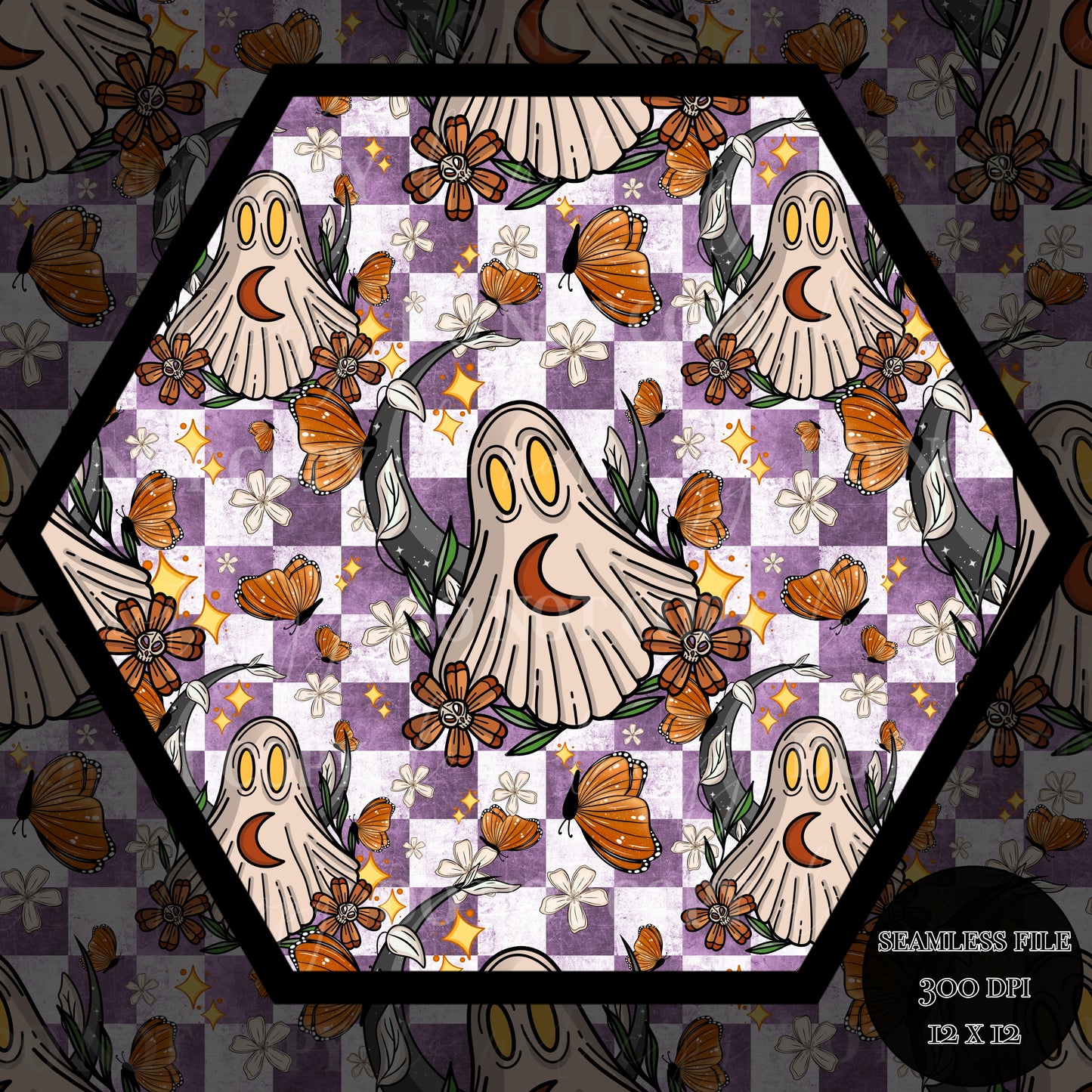 Mystical Ghost Seamless