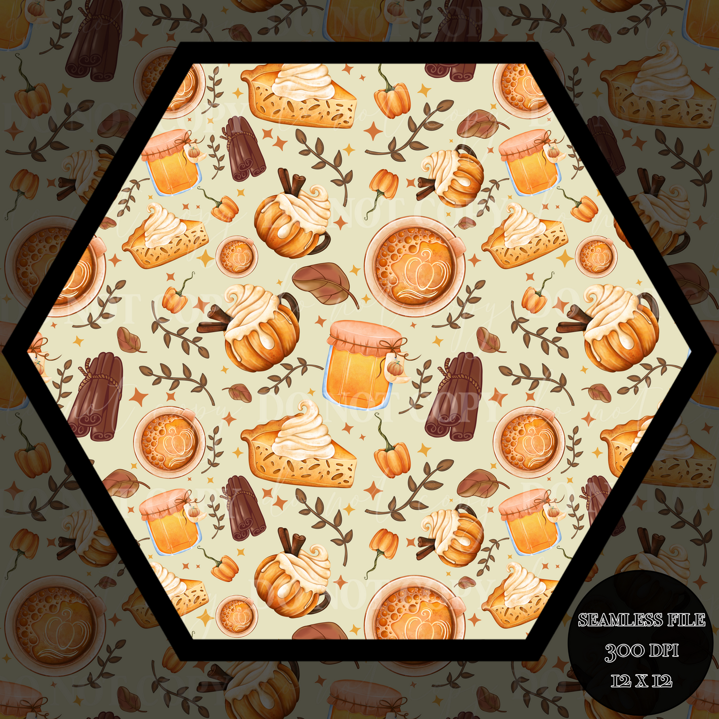 Team Pumpkin Seamless