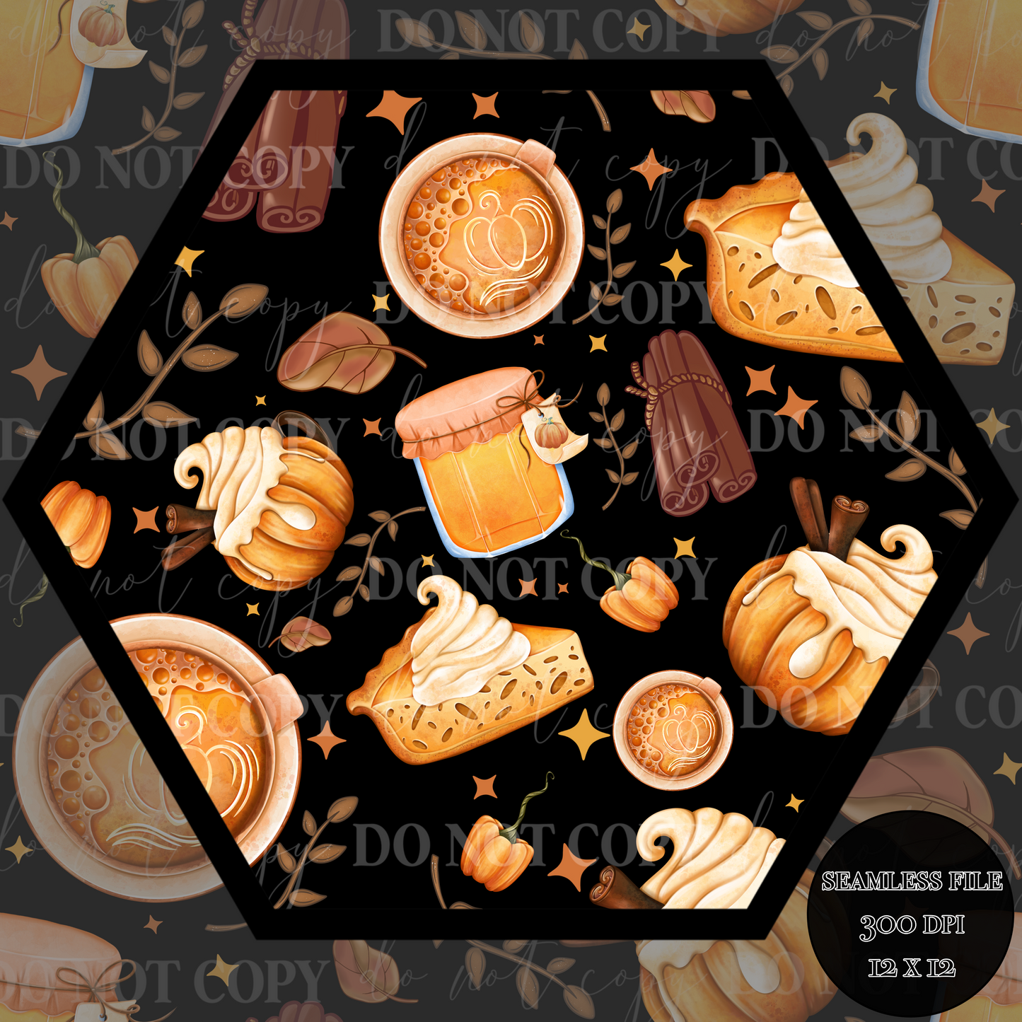 Team Pumpkin Seamless
