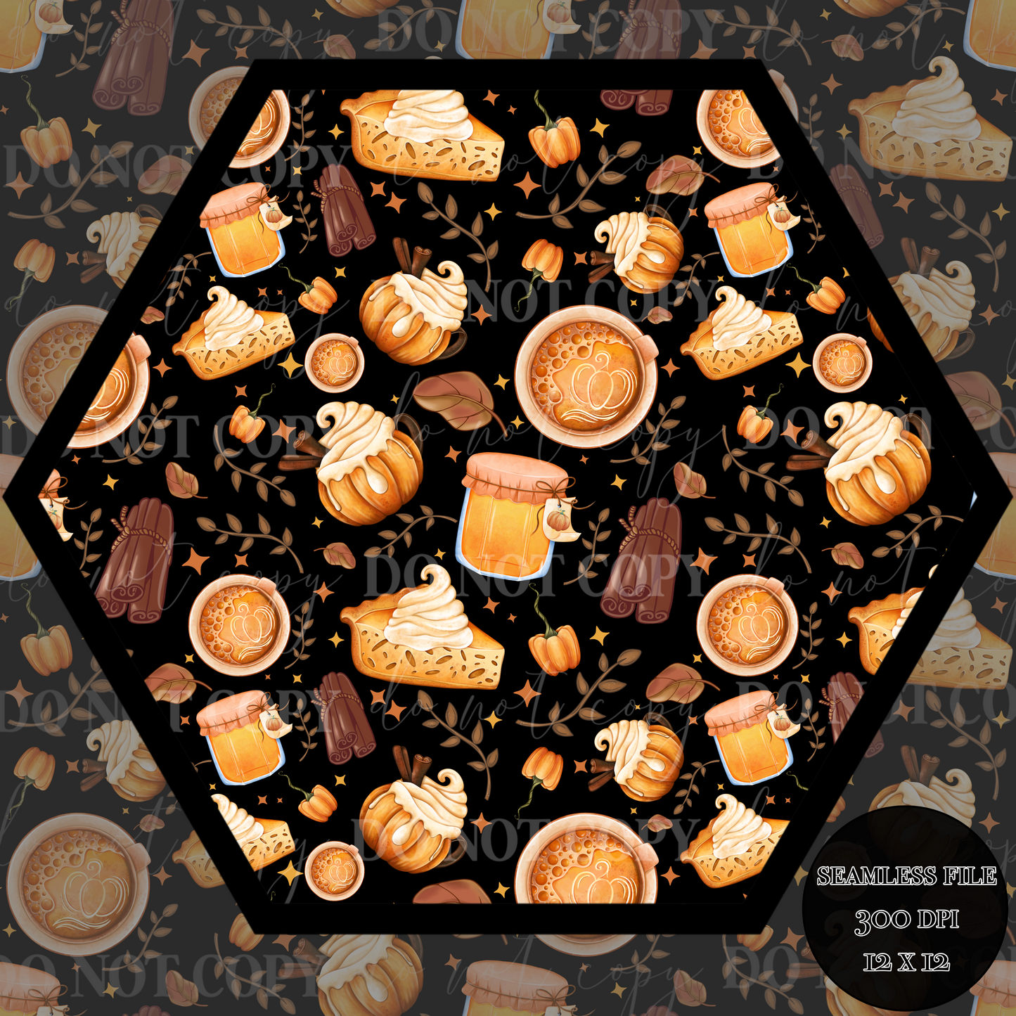 Team Pumpkin Seamless