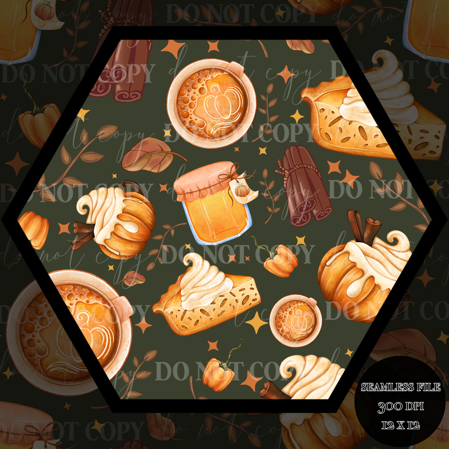 Team Pumpkin Seamless