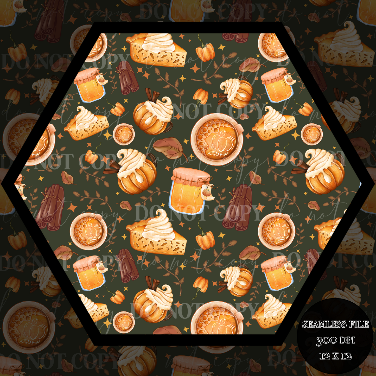 Team Pumpkin Seamless