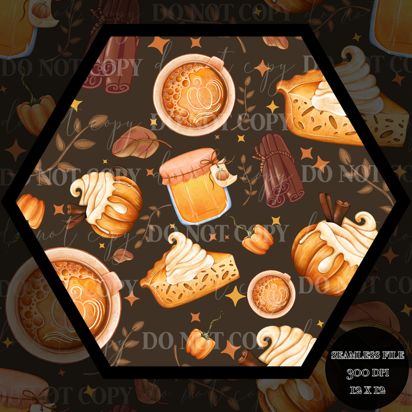 Team Pumpkin Seamless