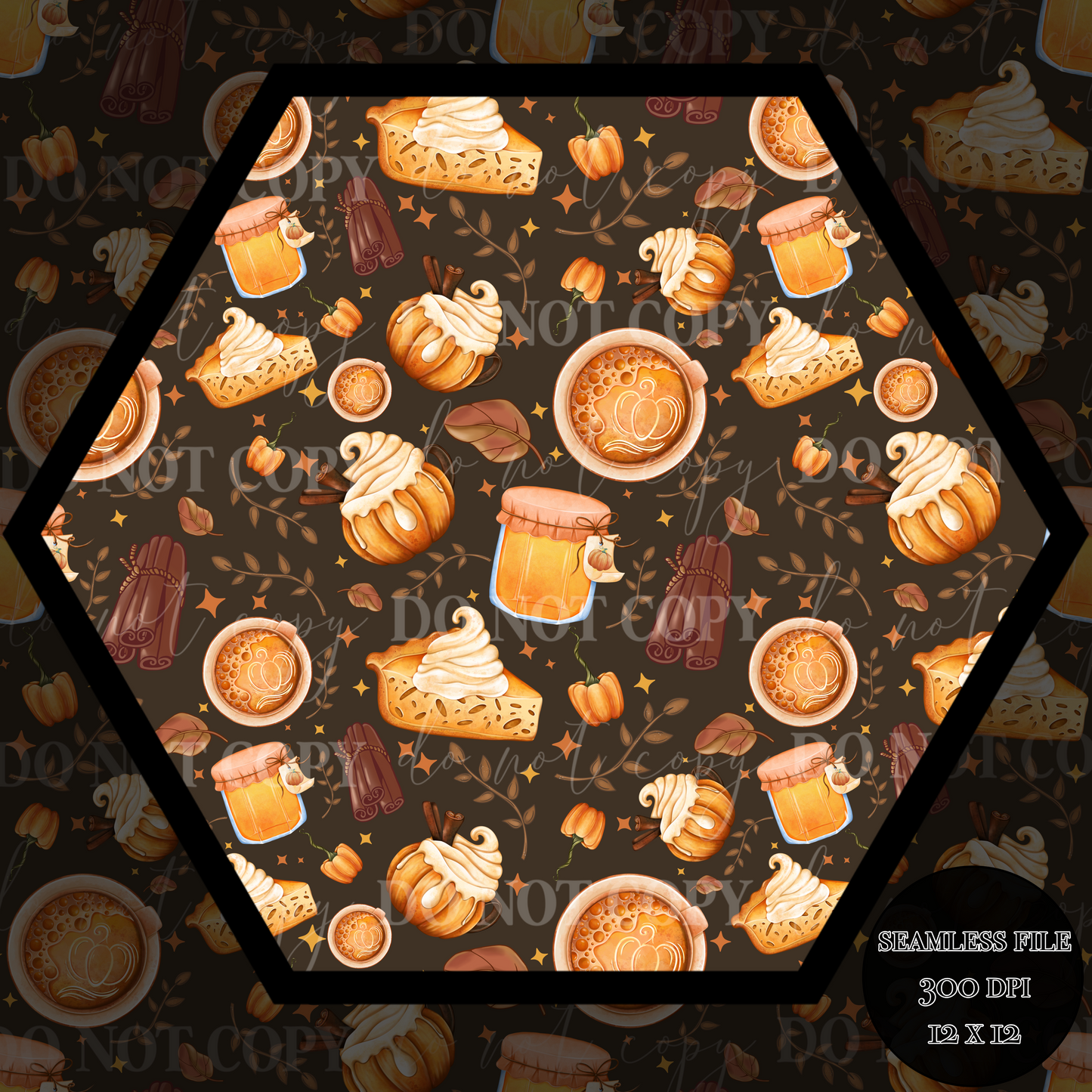 Team Pumpkin Seamless
