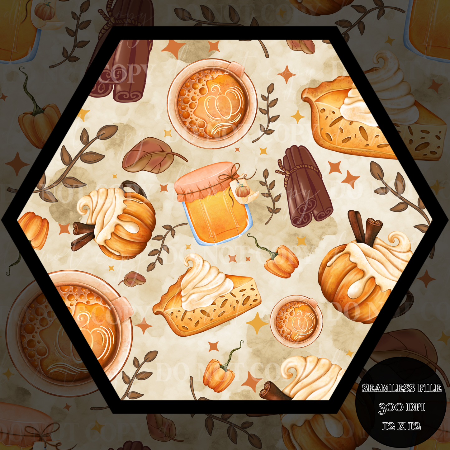 Team Pumpkin Seamless