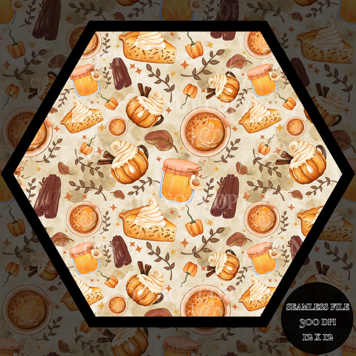 Team Pumpkin Seamless