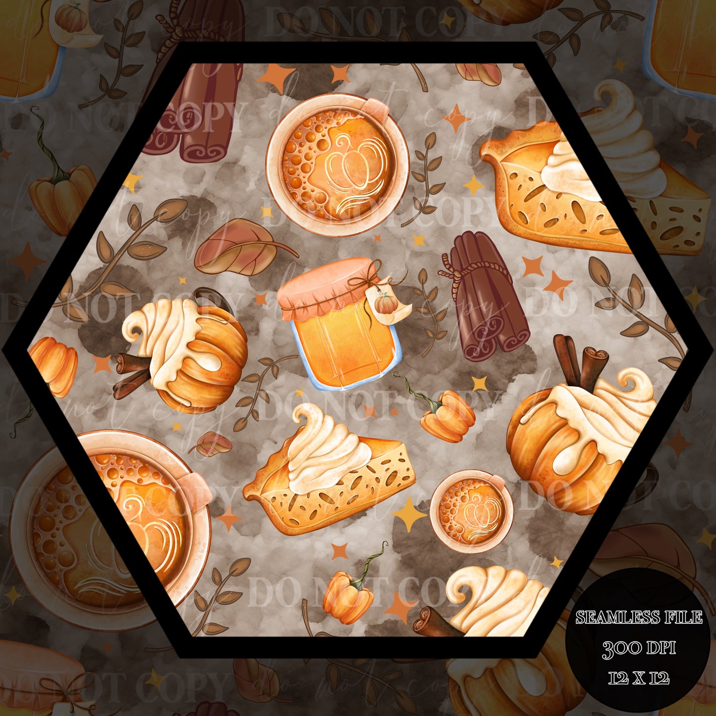 Team Pumpkin Seamless