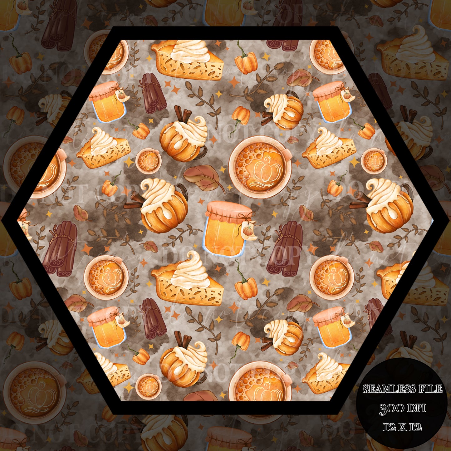 Team Pumpkin Seamless