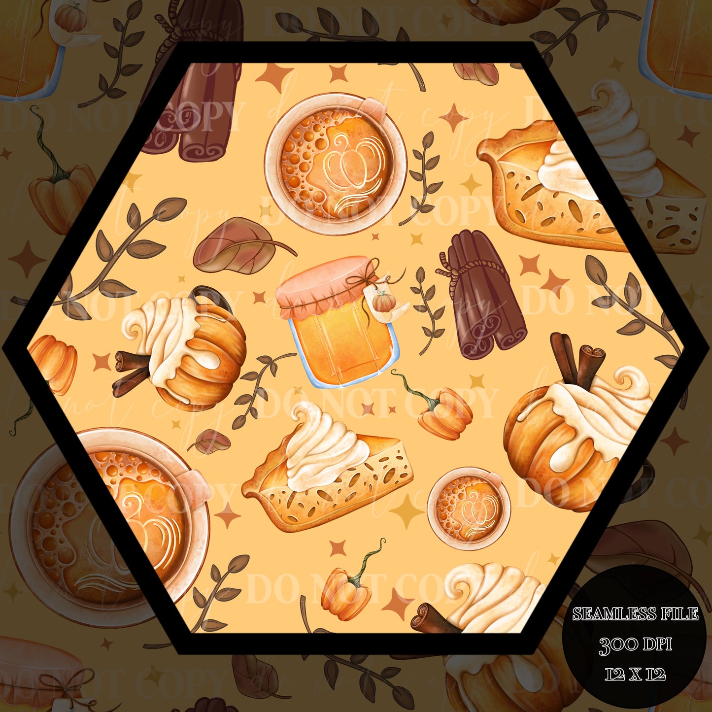 Team Pumpkin Seamless